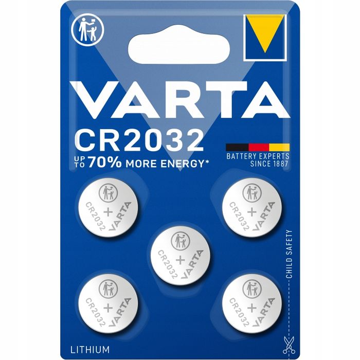Bateria Varta Guzikowa Litowa Cr2032 5Szt