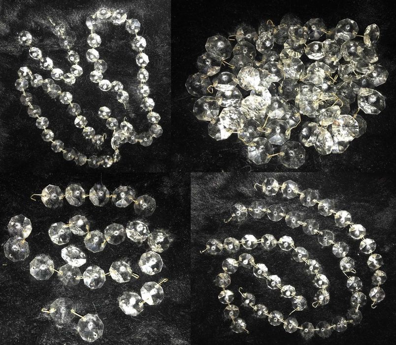 Подвески-восьмигранники хрустальные для люстр, бра, светильников