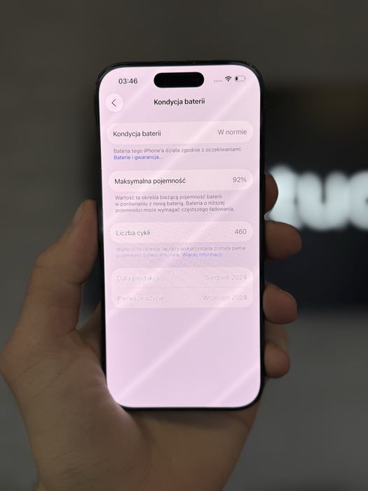 RATY 0% iPhone 16 Pro 128GB BATERIA 92% GWARANCJA 12 miesiecy!!!