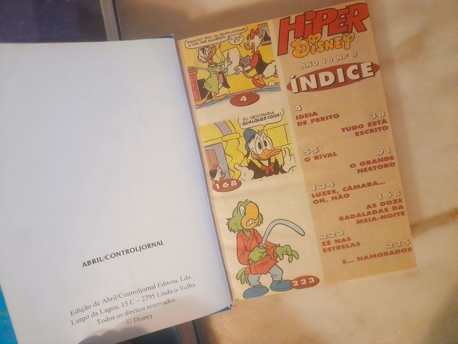 Conjunto de 7 Livros Banda Desenhada Capa Dura Hiper Disney