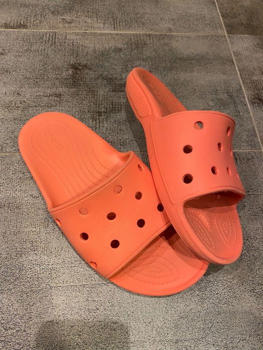 Crocs 41 r 26,7 cm japonki klapki różowe na basen damskie pink slides