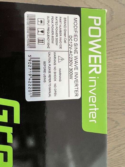 Інвертор « преобразователь» 12v на 220 v 300 ВАТ макс 600 ВАТ