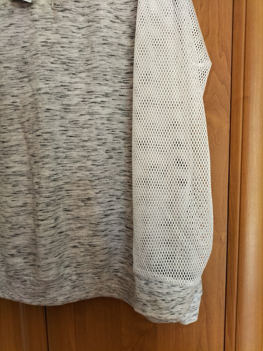 Szara biała bluza z kapturem 48 50