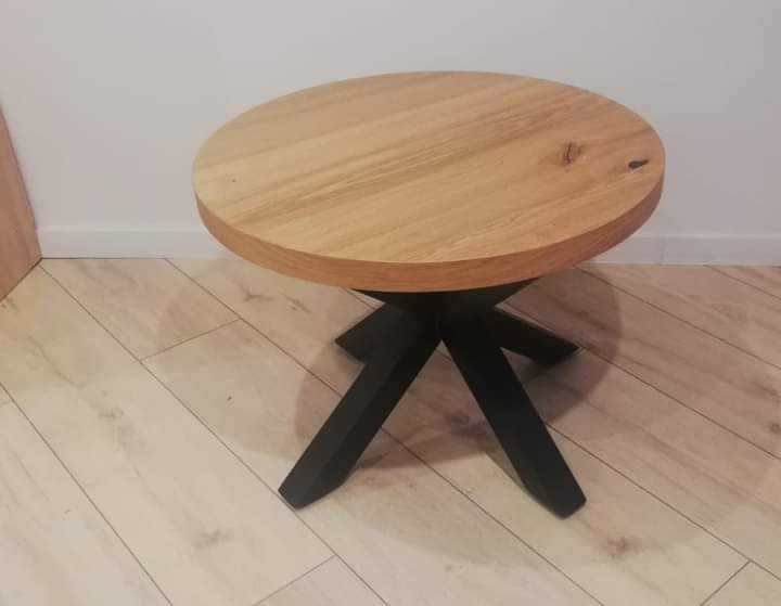 Stolik kawowy okrągły loft Fi60cm
