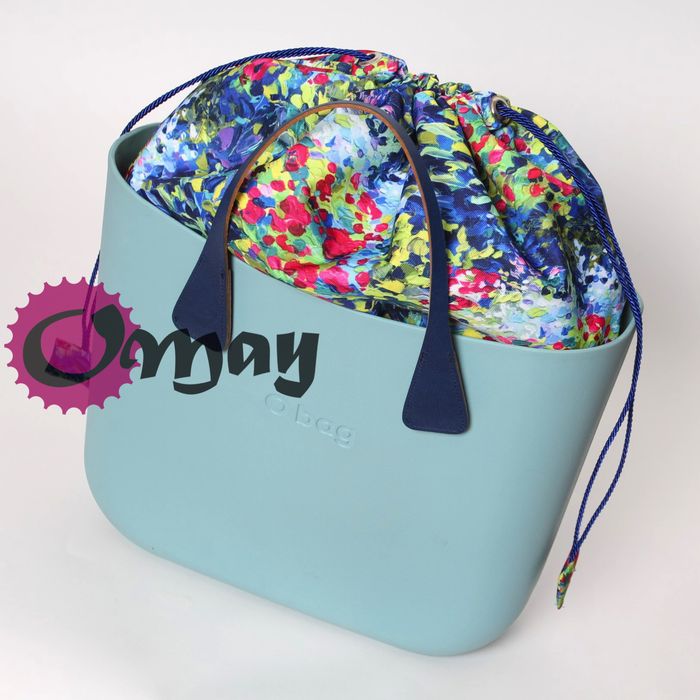 Organizer Worek do OBAG STANDARD kwiaty chabrowy różowy komin VIP OMAY