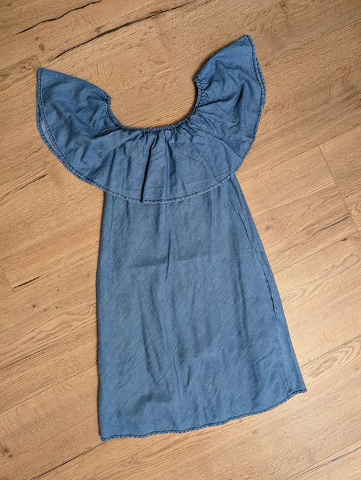 Sukienka letnia hiszpanka jeansowa S 36 mini