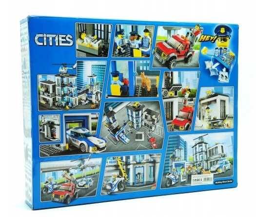 Zestaw Klocków Konstrukcyjnych CITIES Duży Posterunek Policji 936 el.