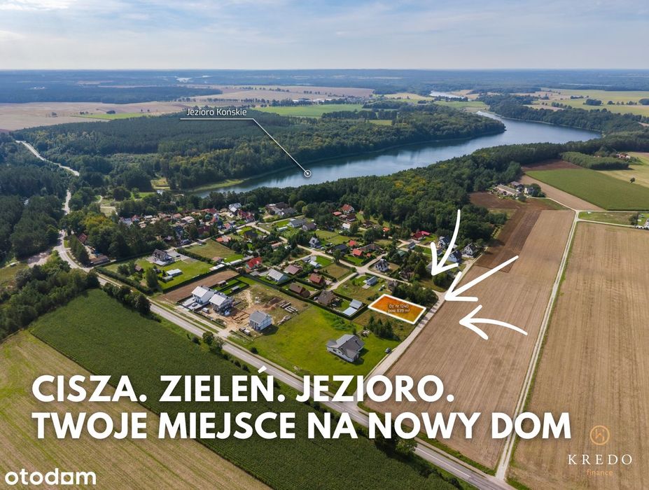 Działka budowlana 839 m² | blisko jeziora | Przechlewo,ul. Turystyczna