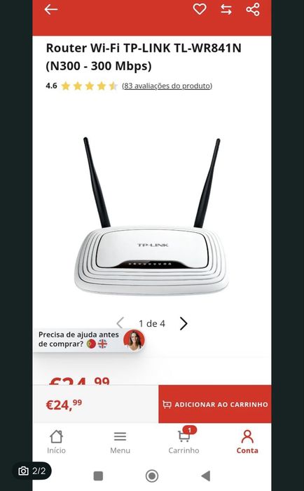 Vendo router Tp-link novo na caixa