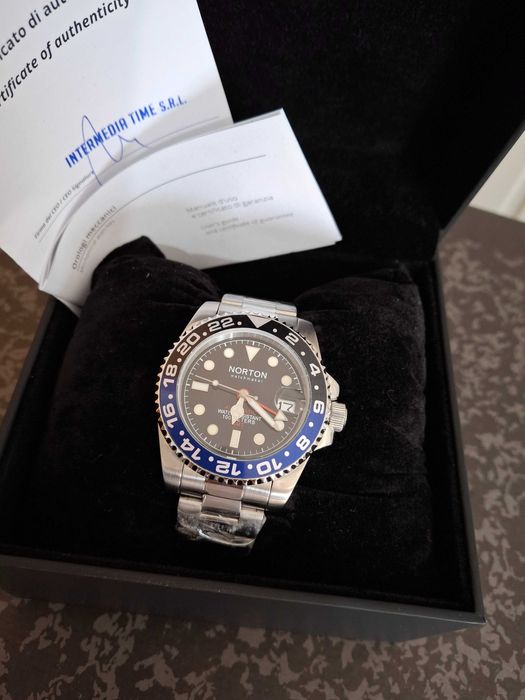Relógio Norton Scipione GMT Automatico 40mm - Novo