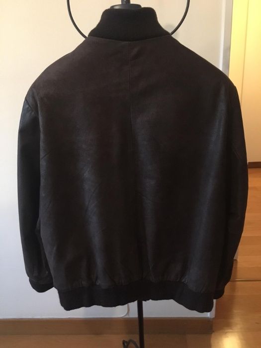 Casaco / Jaqueta em pele genuíno New York - Masc. Tam XXL (veste XL)