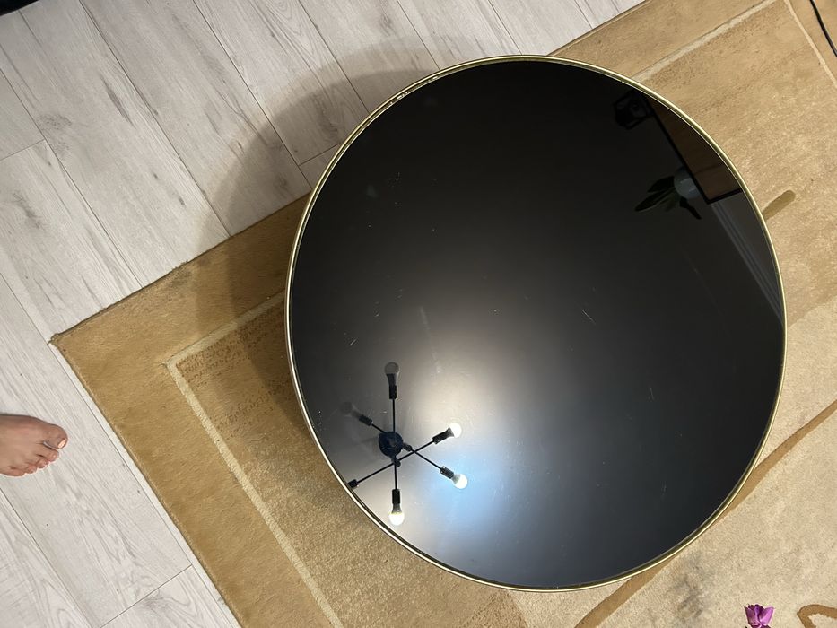 Stolik kawowy czarno zloty