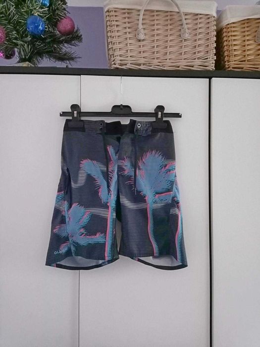 spodenki chłopięce kąpielowe na basen rzep sznurek kieszeń na zamek