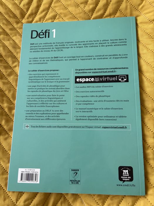 Défi 1 A1 | podręcznik + zeszyt ćwiczeń | stan bardzo dobry