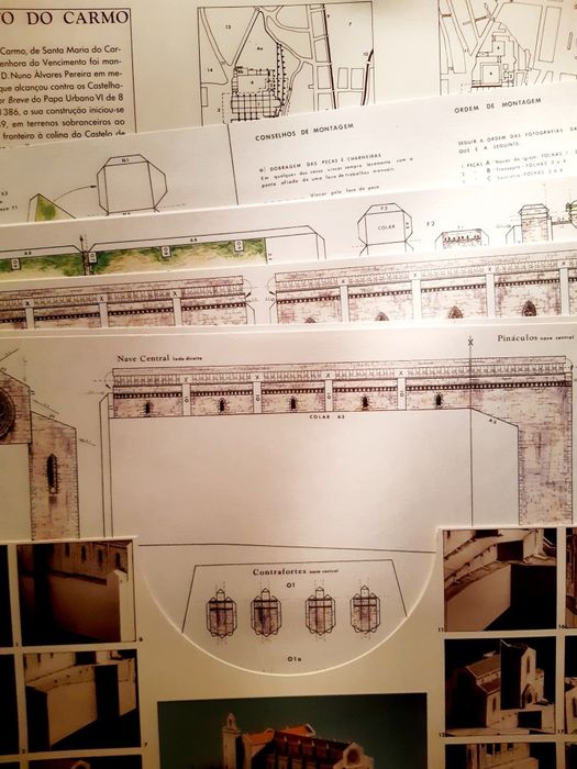 Maqueta de armar em cartão do Convento do Carmo em Lisboa 
Edição limitada (esgotada) Museu da Cidade - CMLisboa
18€