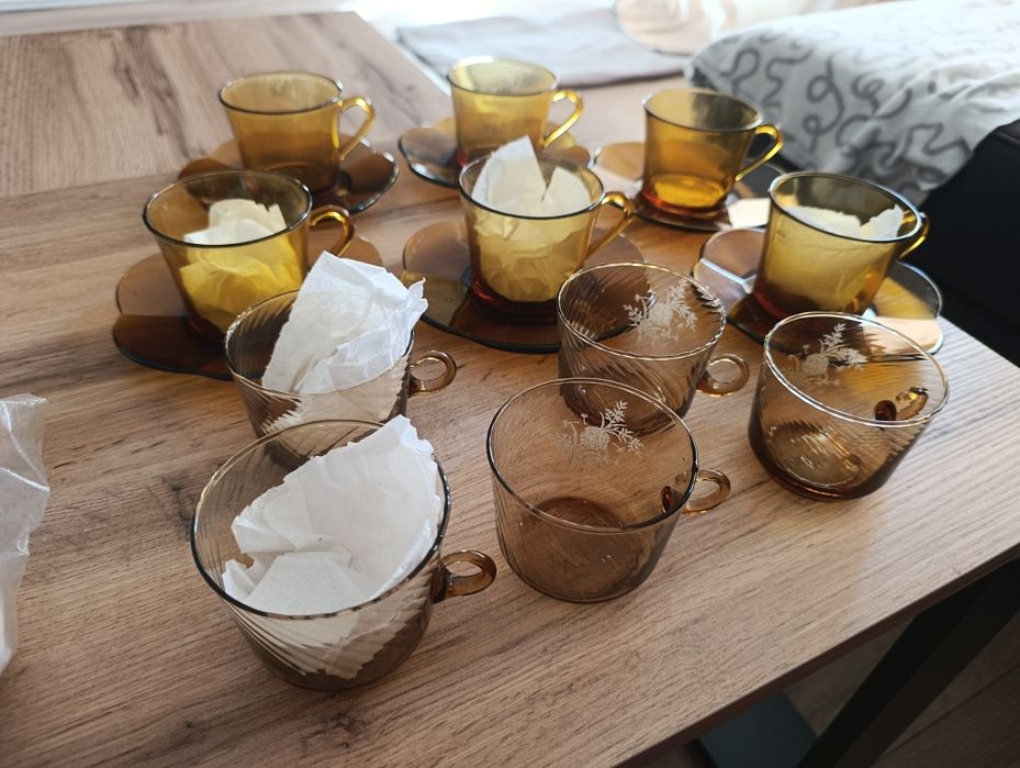 Szklanki z PRL komplet