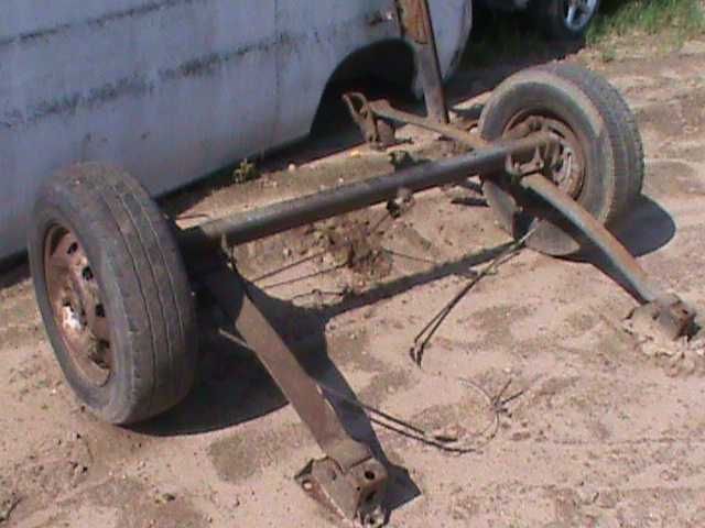 Oś przyczepki samochodowej + koła