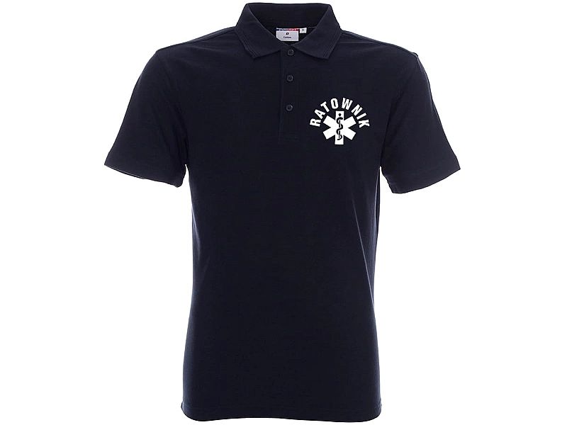 Koszulka Polo męska RATOWNIK granatowa (L)