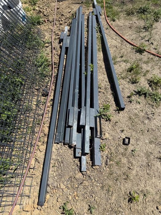 Płot, ogrodzenie 17,5 m- panel ogrodzeniowy, słupek i beton podmurówka betonowa