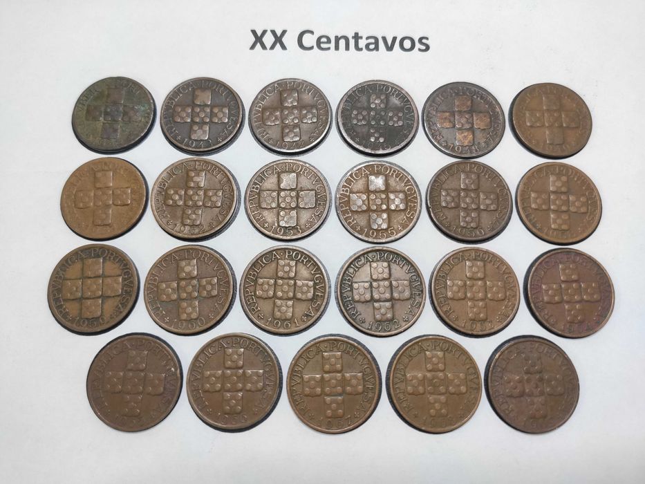 Coleção completa XX Centavos 1942 a 1969 (23 moedas) #2