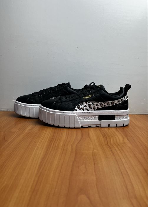 Кроссовки Puma Mayze Wild размер 38 оригинал высокие чёрные кожа пума