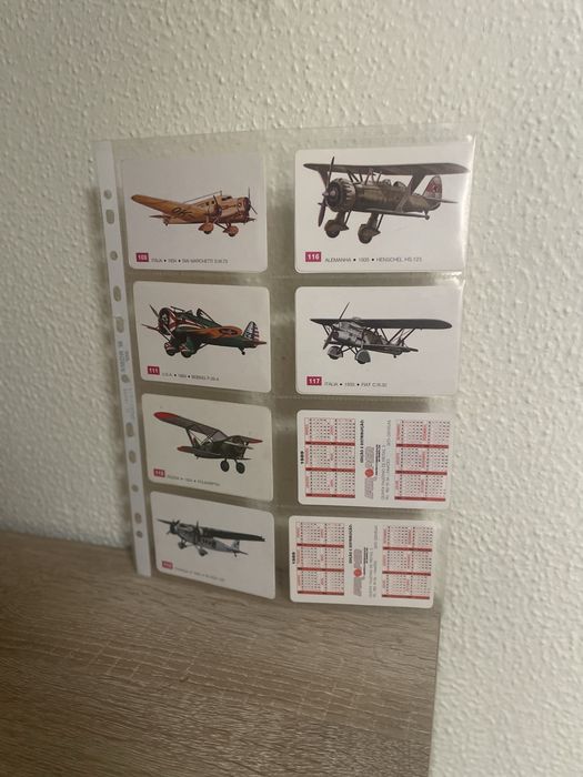 Lote 46 Calendários de Bolso Antigos - Aviões Clássicos da 1ª Guerra Mundial ou