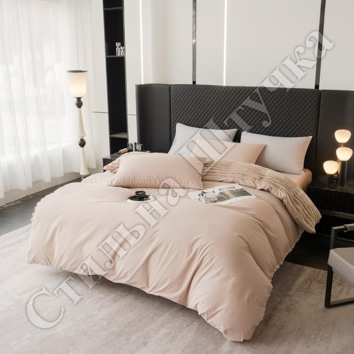 Зимові комбіновані (Сатін + Велюр) комплекти постільної білизни