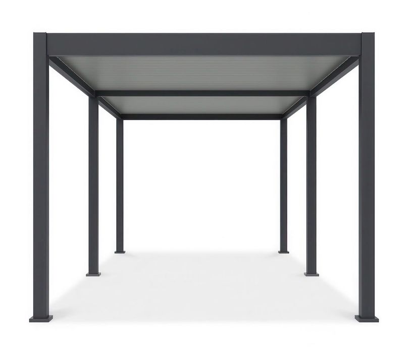 Pergola tarasowa ELEGANCE 3 × 6 m - antracyt/jasnoszary