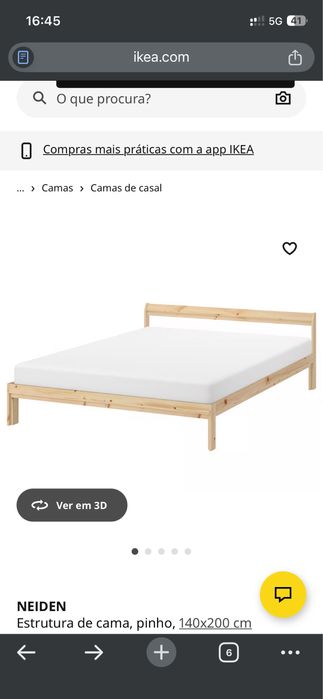 IKEA cama NEIDEN 140x200 e estrado LURÖY