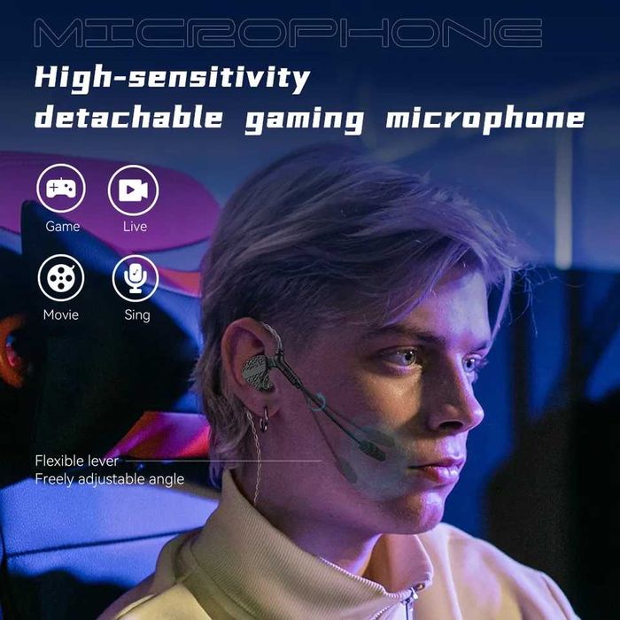 ‼️ TRN Mars - гибридные игровые наушники с микрофоном и кабелем на 2м.