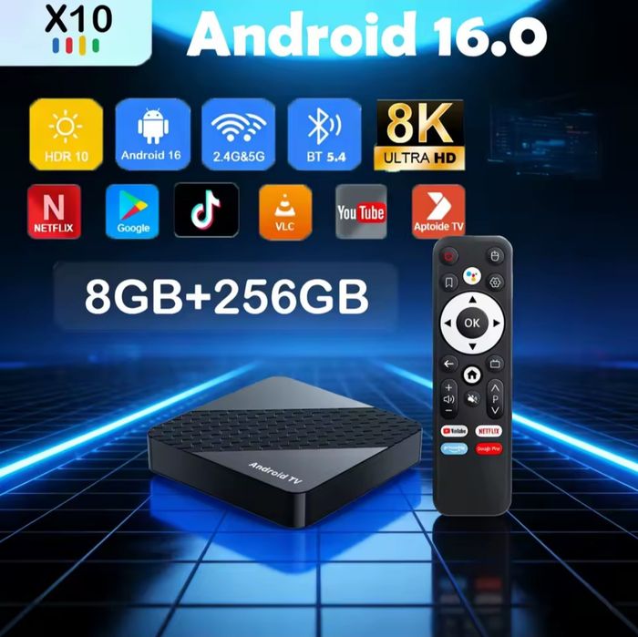 Смарт приставка, тв бокс Х 10 ATV 8k Ultra HD 4/32