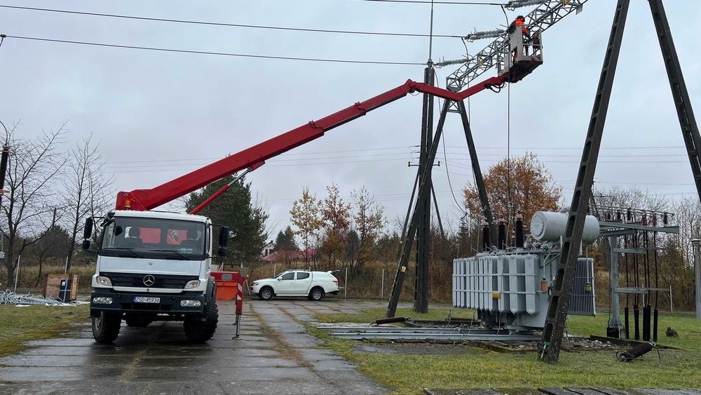 Podnośnik Koszowy Wynajem Wycinka Drzew Świdwin Sławoborze Drawsko Pom