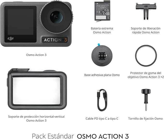 DJI Osmo Action 3 — Câmara de Ação 4K — Como Nova