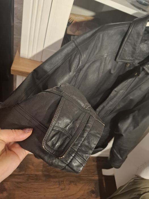 Czarna kurtka skóra unisex