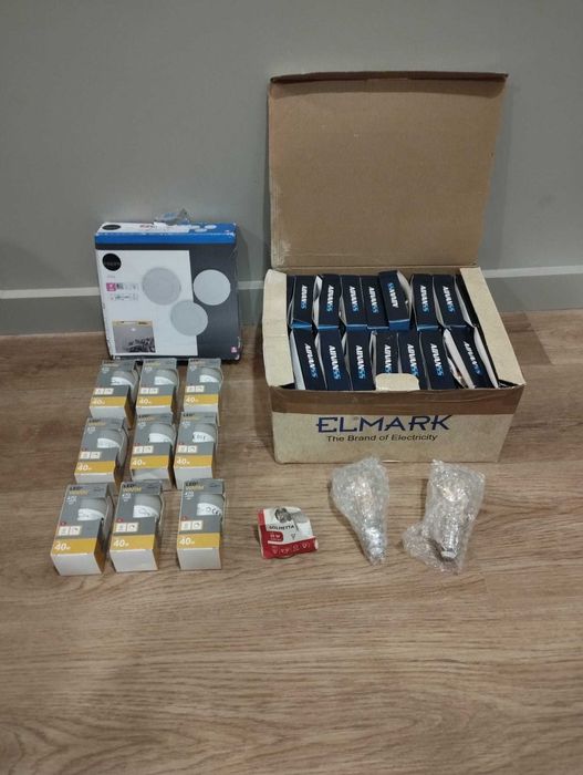 Lote iluminação LED (30+ peças) – lâmpadas, focos e downlights