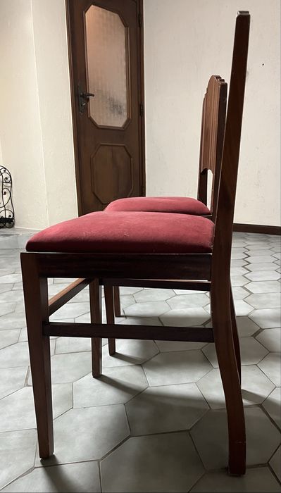 Cadeiras estofo em veludo