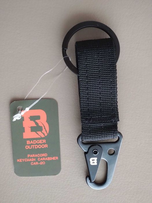Brelok karabińczyk Badger Outdoor - keychain carabiner black