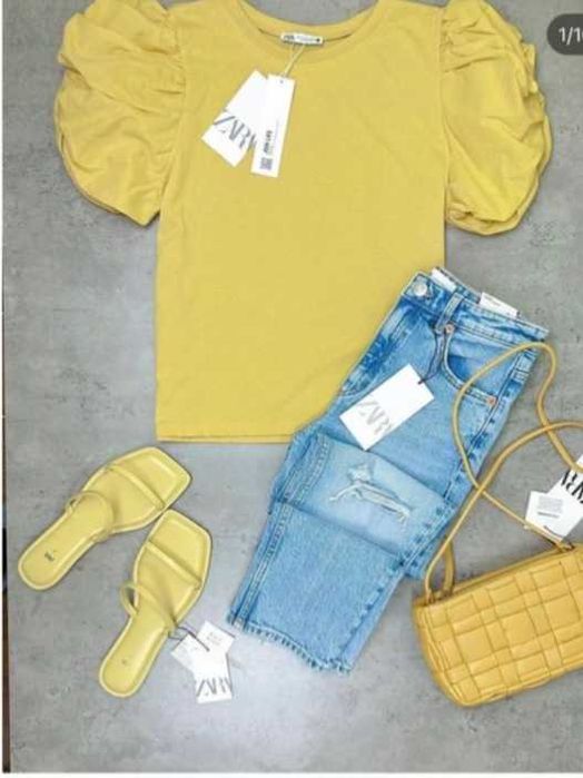 Футболка Zara , желтая