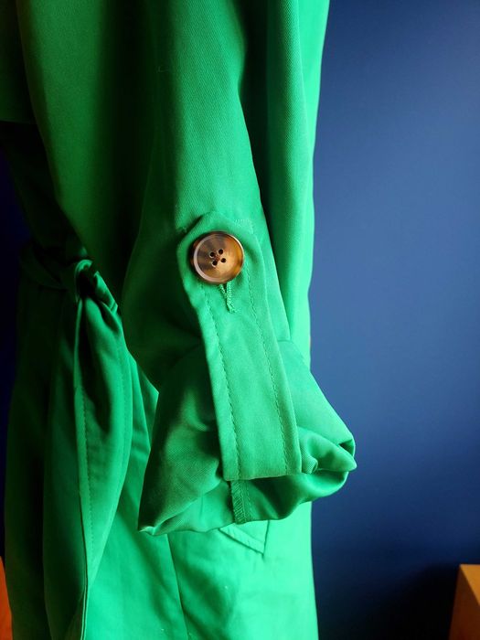 Gabardina de trespasse verde