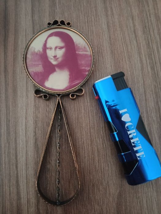 Unikatowe Lusterko Ręczne Vintage - Mona Lisa - Retro / Kolekcjonerskie