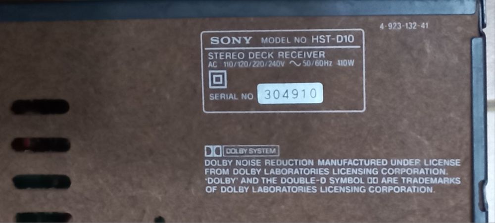 Aparelhagem de música Sony