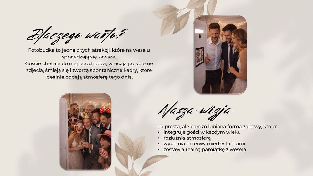 Fotobudka na Wesele - najniższe ceny!