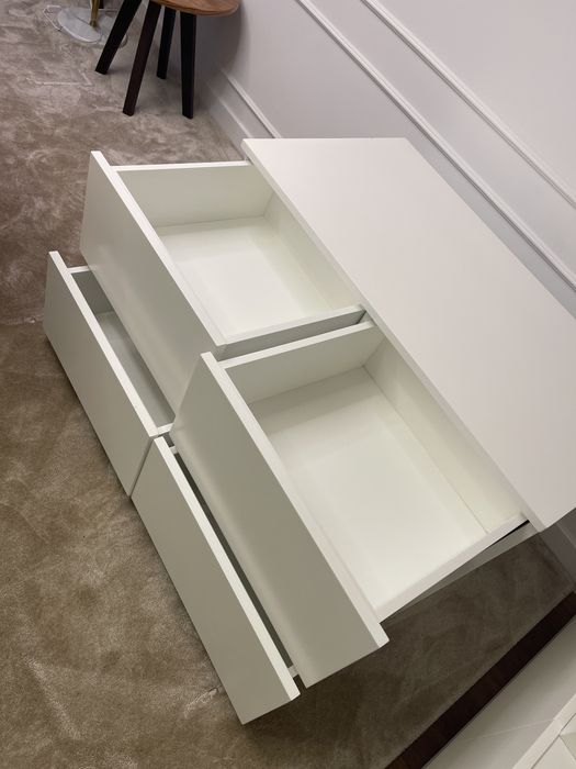 Gaveteiro lacado branco MDF