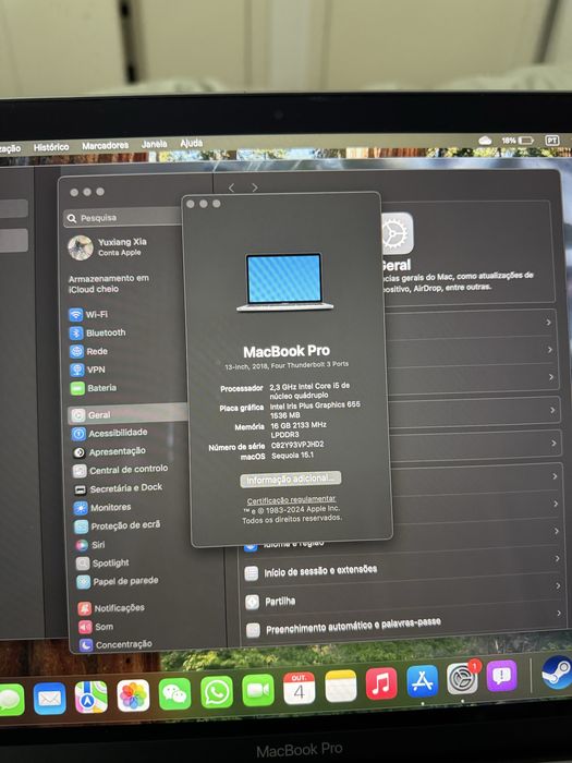 MacBook Pro 2018 13“ Prata