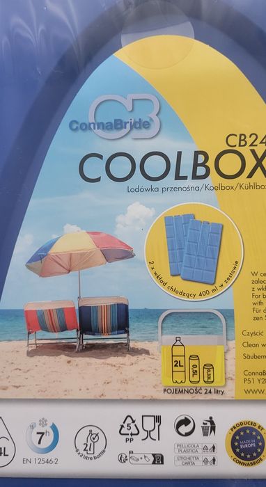 Lodówka turystyczna 24L + 2 wkłady mrożące 0.400