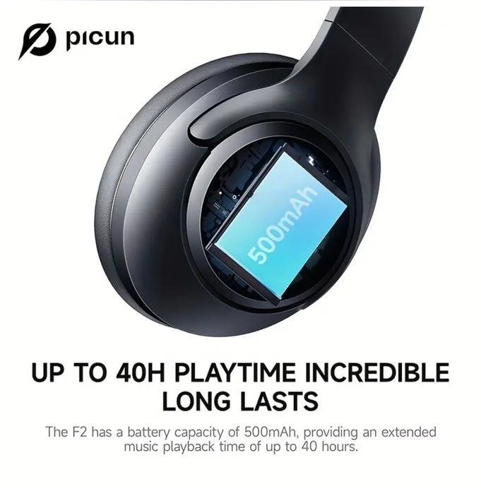 Auscutadores bluetooth Picun F2 com cancelamento de ruído activo