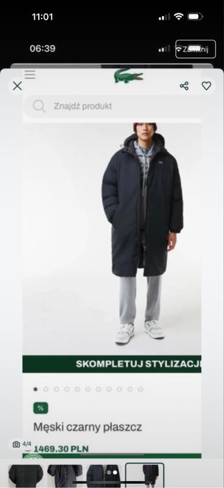 Kurtka puchowa zimowa meska lacoste plaszcz meski M