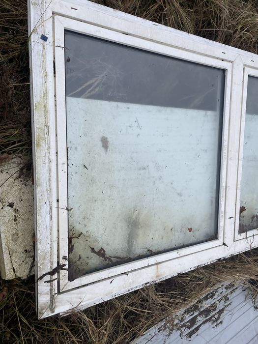 Duze okno zewnetrzne plastikowe 246x132  szyba podwójna ładne