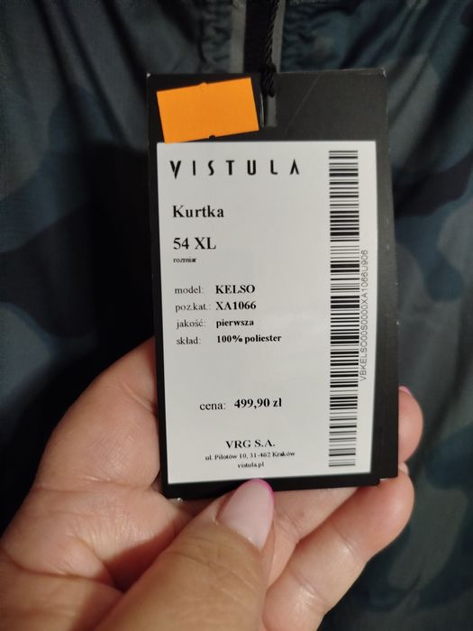 Kurtka wiatrówka męska Vistula rozmiar XL Nowa