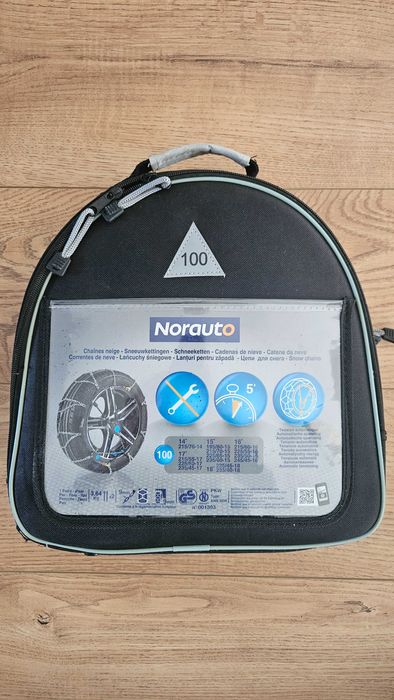 Łańcuchy śniegowe Norauto 100 - 9mm NOWE- NIEUŻYWANE